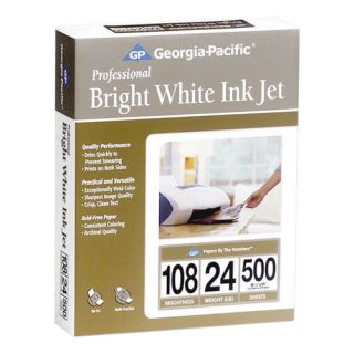 Premium Inkjet Paper,24 lb.,108 Brightness,500 Shts,White (Pack of 500