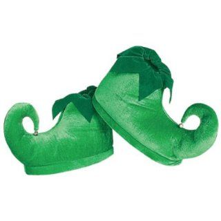 Childs Green Peter Pan Elf Costume Shoes (Size Large) Toys & Games