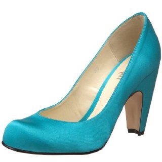  Beyond Skin Womens Franklin Pump,Turquoise Satin,6 M US Shoes