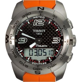 Tissot Mens T Touch Expert Orange Strap Chronograph Watch