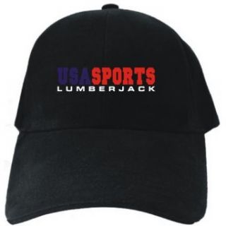 USA SPORTS Lumberjack Black Baseball Cap Unisex Clothing