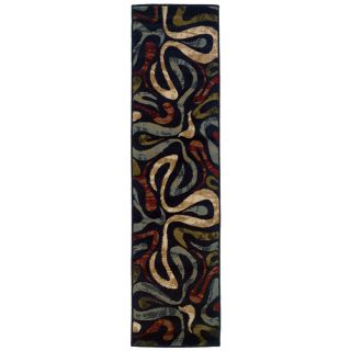 Swirl Black Rug (110 x 73)