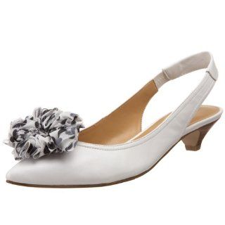 com Nine West Womens Paradice Pump,White/White/Black,10 M US Shoes