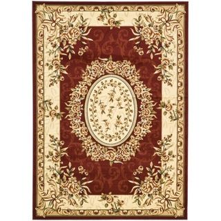 Safavieh Lyndhurst Collection Aubussons Red/ Ivory Rug (9 x 12