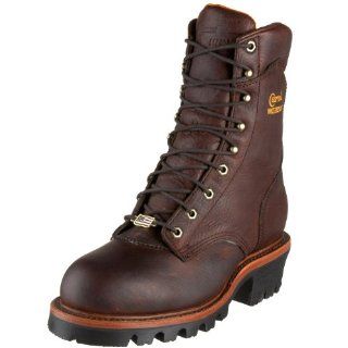  Chippewa Mens 9 Waterproof Steel Toe Super Logger Boot Shoes