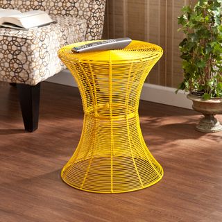 Kayden Indoor/ Outdoor Yellow Metal Accent Table