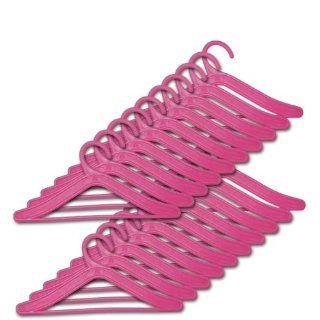 Doll Hangers, Set of 20 Pink Plastic Hangers, Fits 11.5
