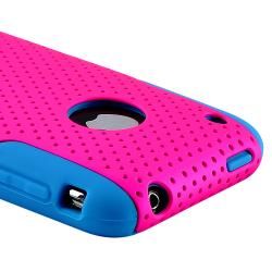 Blue Skin/ Hot Pink Mesh Hybrid Case for Apple iPhone 3G/ 3GS