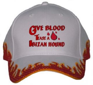 Give Blood Tease a Ibizan Hound Orange Flame Hat