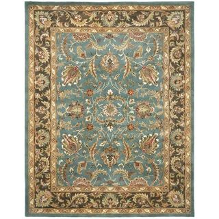 Handmade Heritage Blue/ Brown Wool Rug (83 x 11)