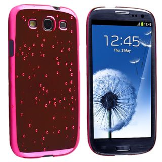 BasAcc Hot Pink Raindrop Snap on Case for Samsung Galaxy S III/ S3