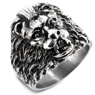 West Coast Jewelry Stainless Steel Ferocious Lion Cast Ring