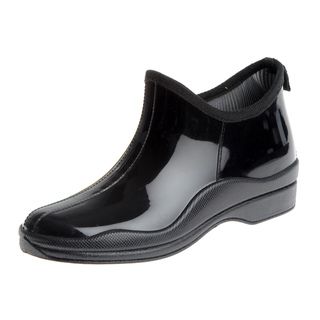 Henry Ferrera Womens Solid Rubber Slip on Rain Shoes