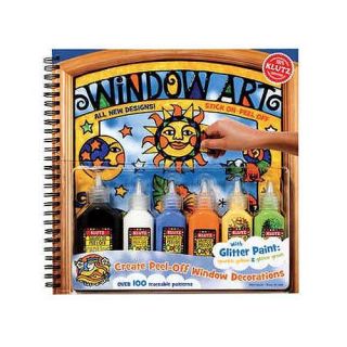 Peel off Adhesive Window Art Activity Book with Glitter Paints Today