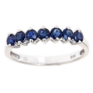 yach 14k White Gold Ceylon Blue Sapphire Ring