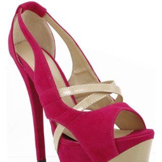 Liliana Reseda 08 Peep Toe Pumps FUCHSIA