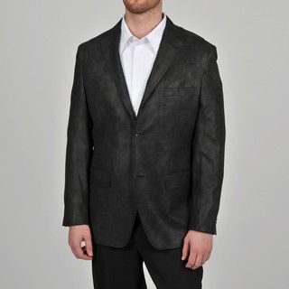 Mens Big and Tall Faux Leather Nap Blazer