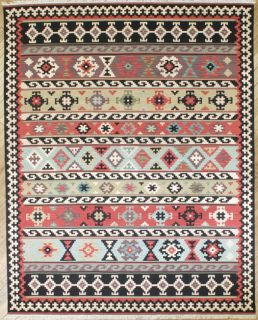 Kuba Kilim Red Wool Rug (119 x 149)