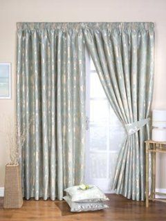 108 (229cm x 274cm) in Duck Egg Blue with Pencil Pleat Tape Top Home