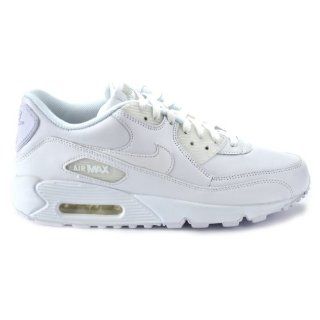 Nike Air Max 90 Leather Mens Running Shoes White/White 302519 113