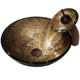 Vigo Textured Copper Vessel Sink and Waterfall Faucet Today $303.00 4