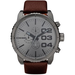 Diesel Mens Leather Band Chronograph Watch Today $214.99