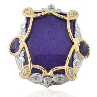 Michael Valitutti Two tone Purple Jade and Amethyst Ring Today $134