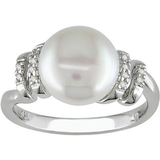 silver fw pearl and diamond ring 9 10 mm msrp $ 129 87 sale $ 48