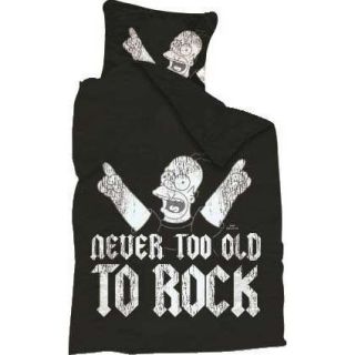 de couette les Simpsons homer  never too old to rock avec taie 135
