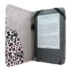 Kroo Kindle 3 Wi Fi 3G Leopard Print Case with Cover and Pen Holder