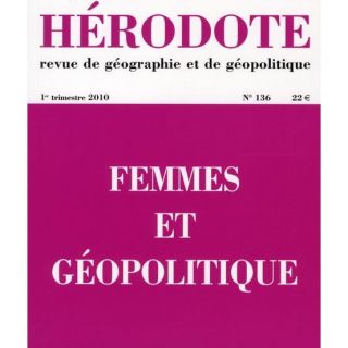 Revue Herodote T.136; femmes et géopolitique   Achat / Vente livre
