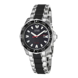 Citizen Mens Infusion Stainless Steel and Rubber Eco Drive Watch