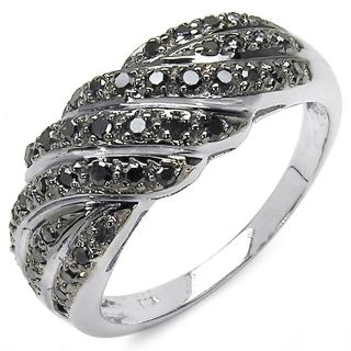 Sterling Silver 3/8ct TDW Black Diamond Fashion Ring