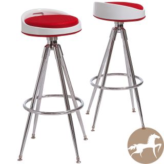 Christopher Knight Home Valeria Red Fabric Barstools (Set of 2) Today