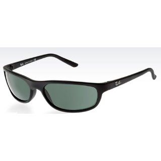 Ray Ban RB4026 601S 60 Wrap Sunglasses,Black Frame/Green