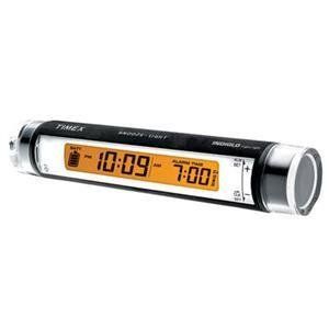 Timex T117B Travel Alarm Clock with Flashlight (Black