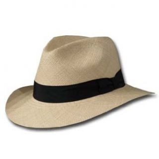 New FEDORA SAFARI Panama Hat NATURAL STRAW Size Clothing