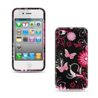 Premium iPhone 4/ 4S Pink Butterfly Protector Case