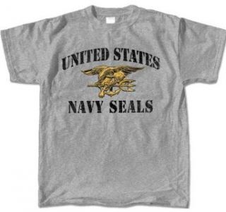 Navy Seals Stencil Military Adult T Shirt Clothing