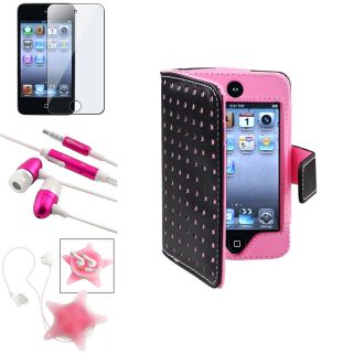 BasAcc Pink Case/ Protector/ Headset for Apple iPod Touch Generation 4