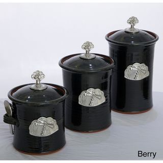 Artisans Domestic 3 piece Gourmet Canister Set with Dragonfly Accent