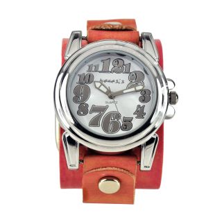 Nemesis Womens Trendy Oversized Pink Leather Watch Today $43.99