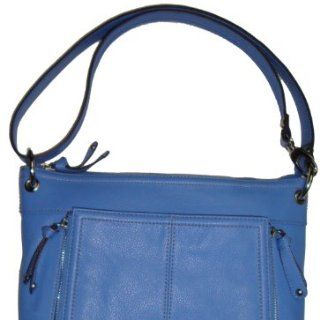 Womens Tignanello Pebble Convertible Leather Xbody Handbag (Peri/Blue