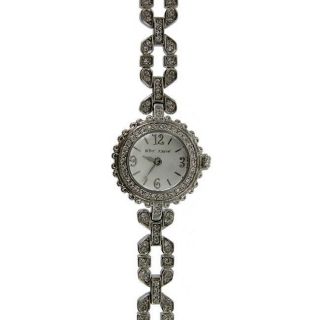 Betsey Johnson Womens Silver Stone Watch