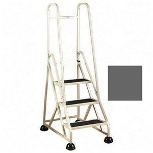 Stop Step Ladder   3 Steps with Handrails   Winter Gray  