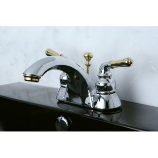 Two tone Chrome and Brass Bathroom Faucet