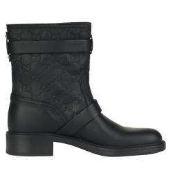 Gucci Edie Womens Black Leather Ankle Boots