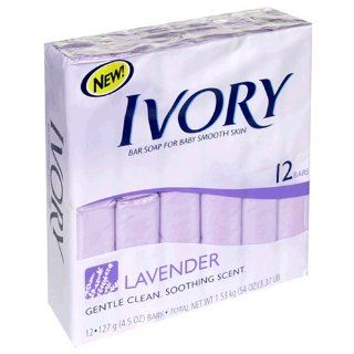 Ivory Bar Soap, Lavender, 12   4.5 oz (127 g) bars [54 oz