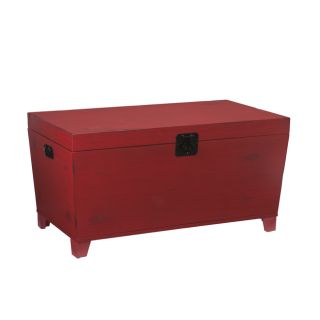angeloHOME Red Pyramid Trunk Coffee Table