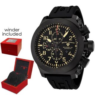 Swiss Legend Mens Militare No1 Brown Leather Chronograph Watch